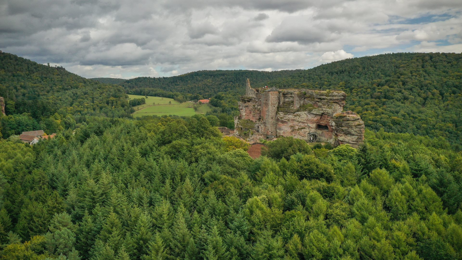 Le château de Fleckenstein, au milieu des forêts des Vosges du Nord