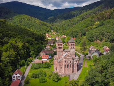 L'abbaye St-Léger de Murbach dans le Florival à côté de Guebwiller en Alsace