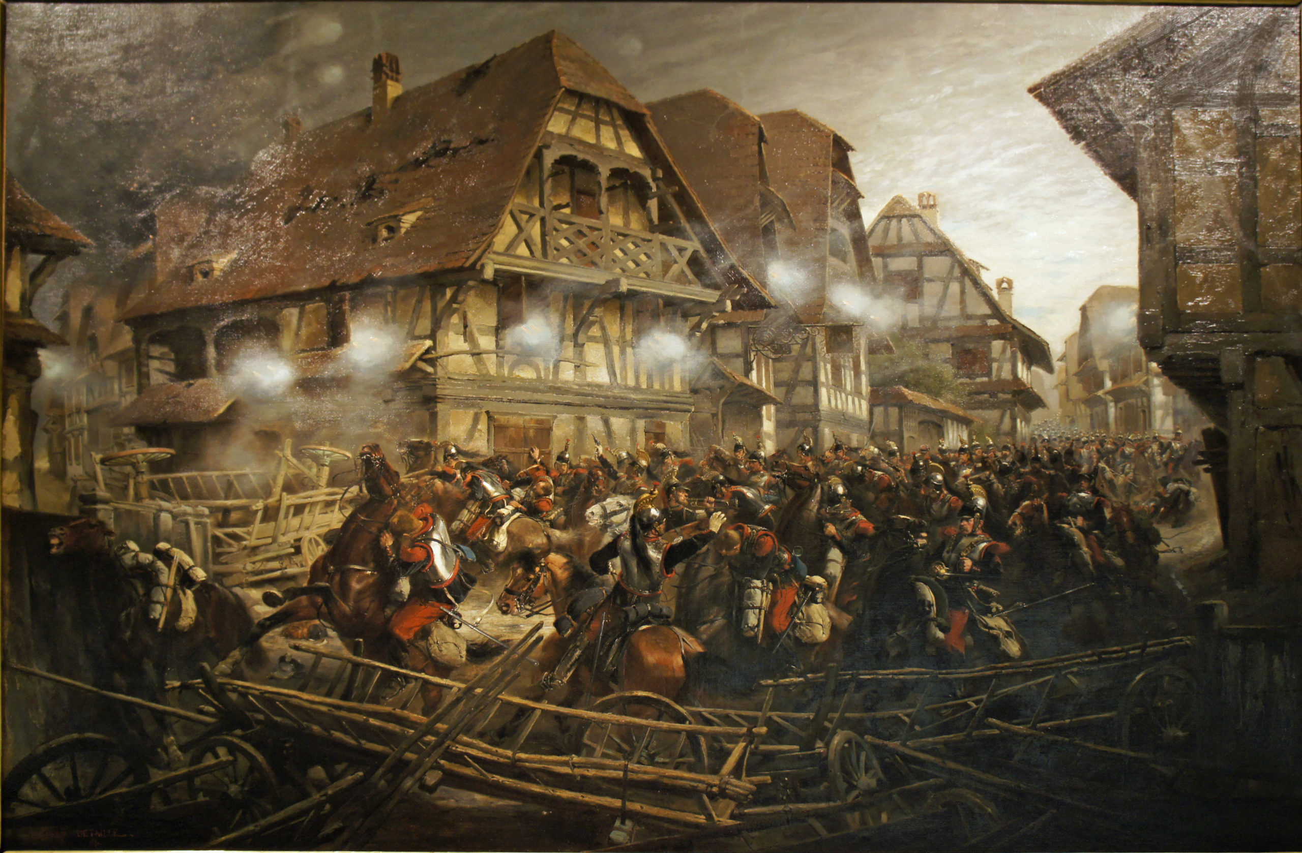 Peinture d'Édouard Détaille illustrant la charge des cuirassiers français dans Morsbronn