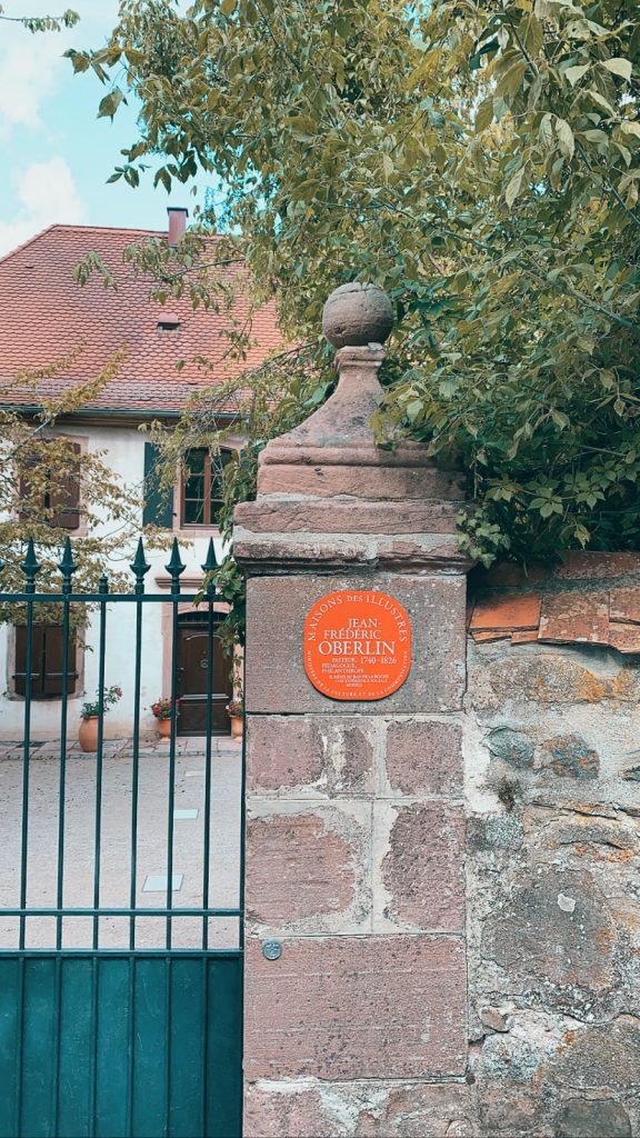 Entrée du musée Oberlin à Waldersbach dans la vallée de la Bruche