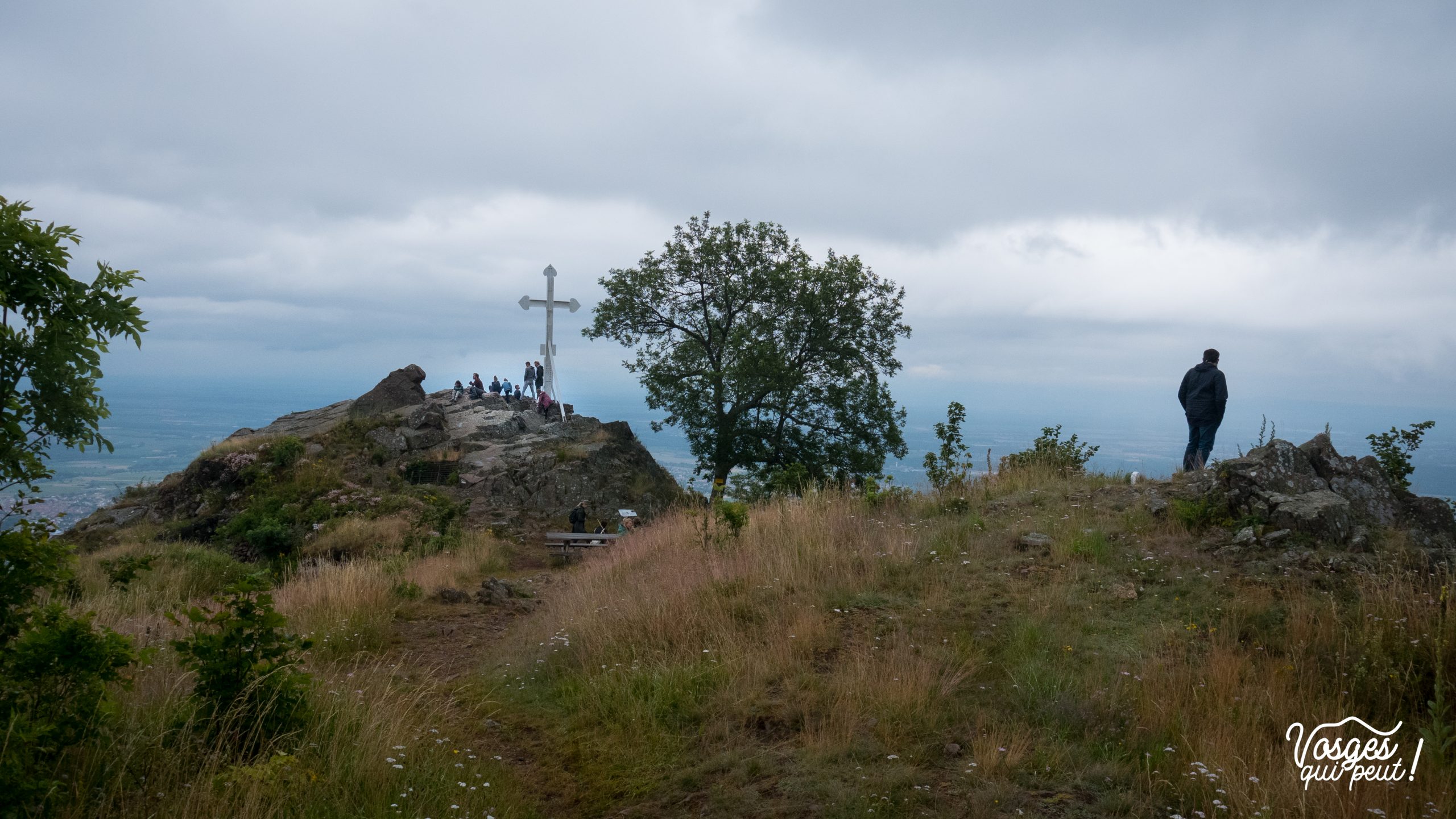 La croix des engagés volontaires d'Alsace Lorraine sur le Hartmannswillerkopf dans le massif des Vosges