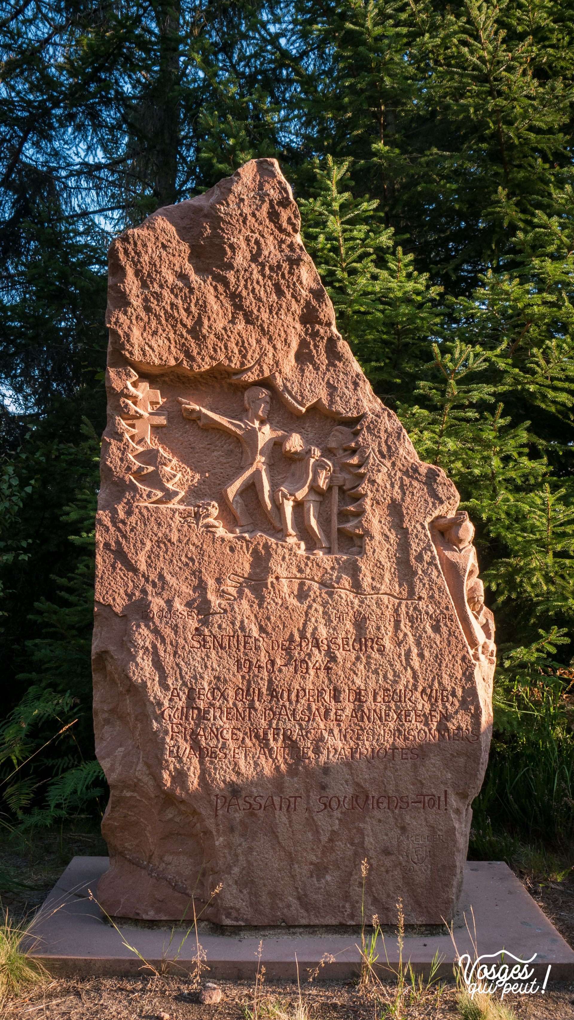 Le monument des Passeurs dans la vallée de la Bruche