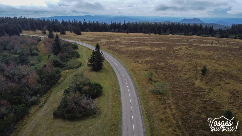 Vue aérienne du Champ du Feu dans le Massif des Vosges