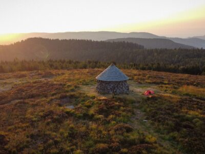 Lever de soleil sur la Haute Loge dans le Massif des Vosges