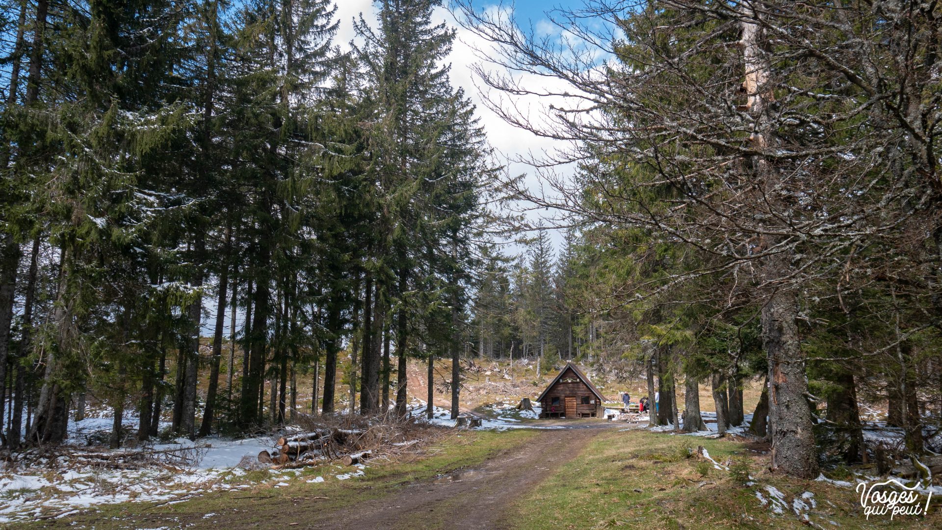 La cabane de la Pierre des Trois Bans dans le Massif des Vosges
