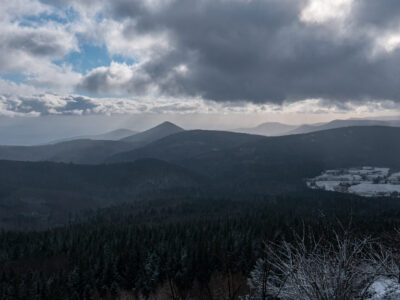 Panorama sur les Vosges en hiver