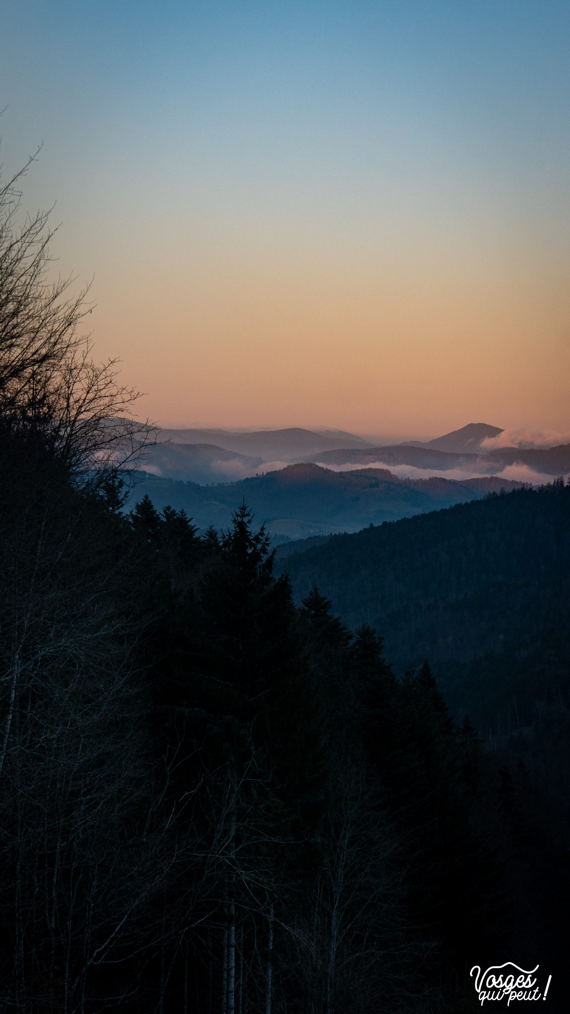 Coucher de soleil sur le Massif des Vosges