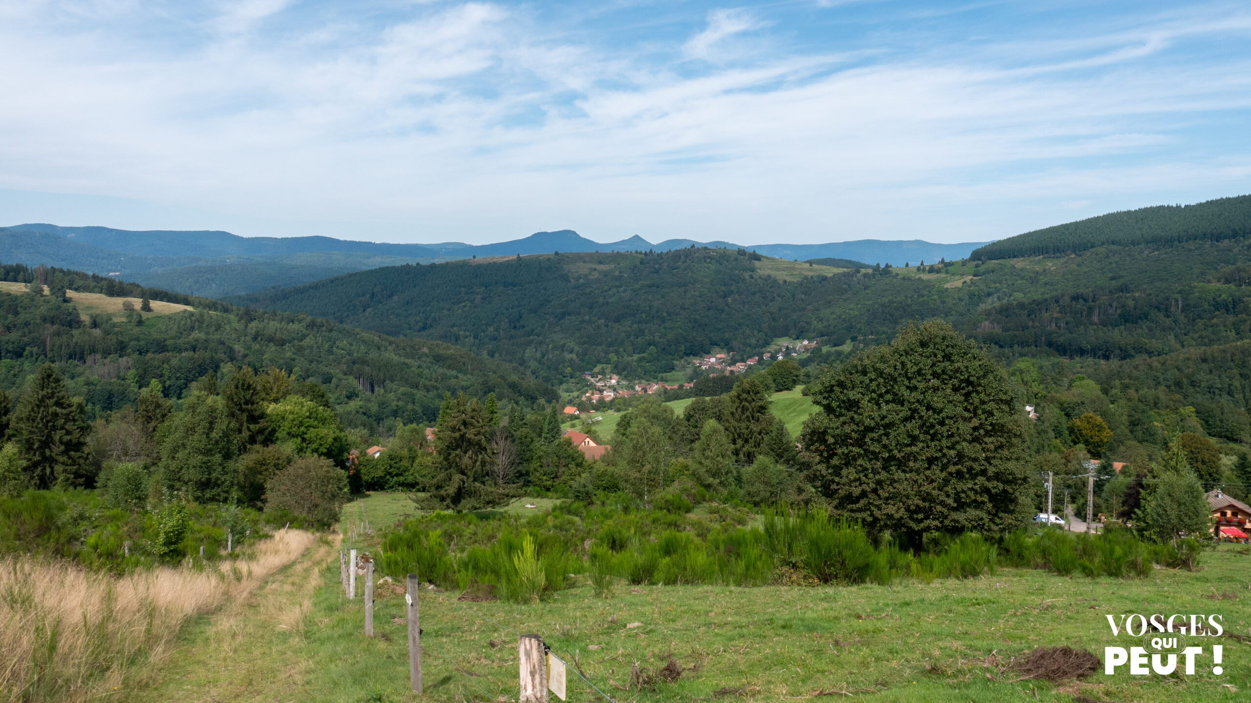 Paysage de la vallée de la Bruche dans le Massif des Vosges