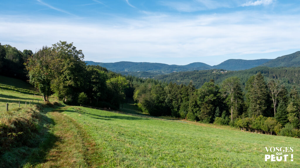 Vue sur la chaîne des Vosges dans la vallée de la Bruche