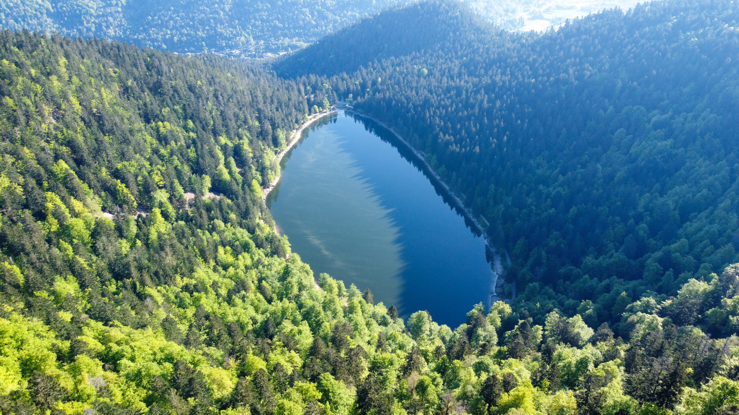 Le lac des Corbeaux dans le massif des Vosges