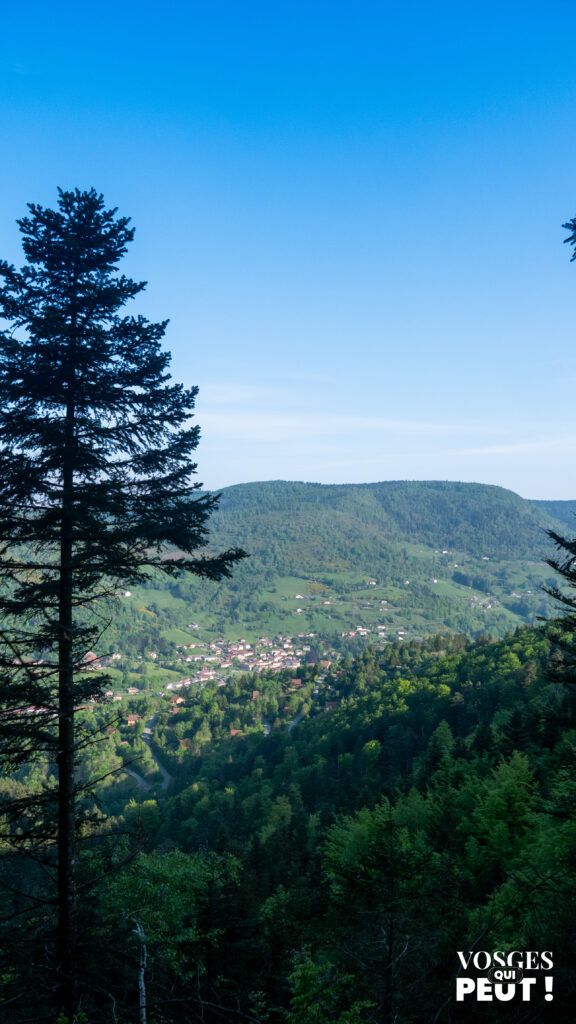 Vue sur Bussang dans le massif des Vosges