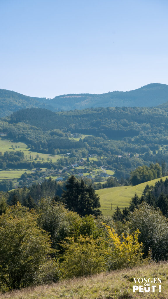 Vue sur les hauteurs de La-Croix-aux-Mines dans le massif des Vosges