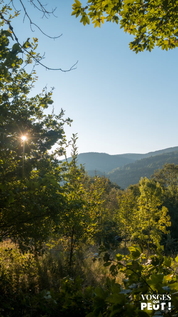 Lever de soleil sur les hauteurs de Plainfaing dans le massif des Vosges