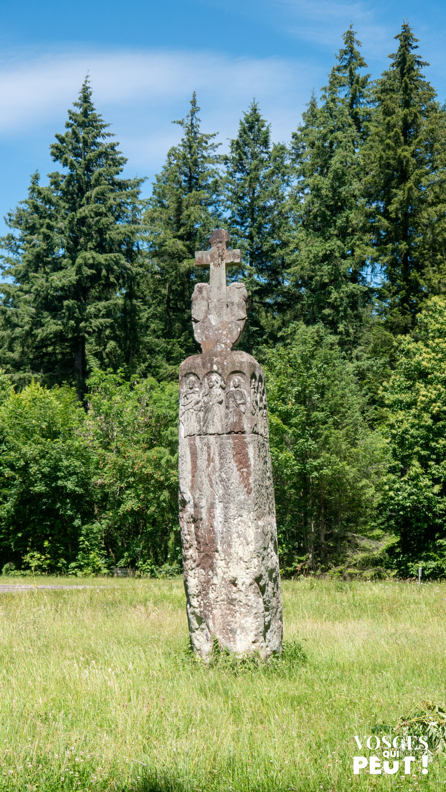 La Pierre des Douze Apôtre dans une clairière des Vosges du Nord